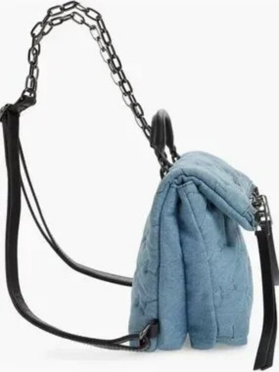 NEW Zadig & Voltaire Romy Compact Quilted Mini Denim Backpack main image 2